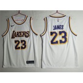 Los Angeles Lakers 23 Lebron James White Nike Swingman Men Jersey