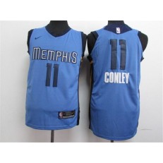 Memphis Grizzlies 11 Mike Conley Light Blue Nike Swingman Men Jersey