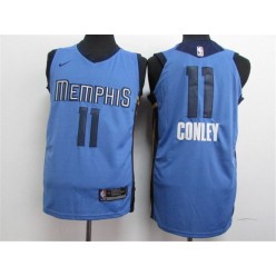 Memphis Grizzlies 11 Mike Conley Light Blue Nike Swingman Men Jersey
