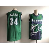 Milwaukee Bucks 34 Ray Allen Green Hardwood Classics Men Jersey