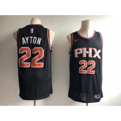 Phoenix Suns 22 Deandre Ayton Black Without The Sponsor Logo Nike Swingman Men Jersey
