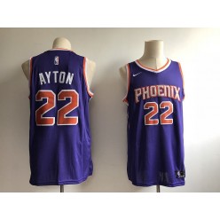 Phoenix Suns 22 Deandre Ayton Purple Without The Sponsor Logo Nike Swingman Men Jersey