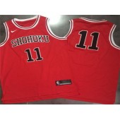 Shohoku Away 11 Rukawa Kaede Cosplay Red Nike Swingman Men Jersey
