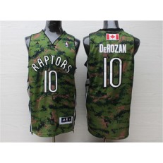 Toronto Raptors 10 DeMar DeRozan Camo Canada Flag Swingman Men Jersey