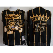 Toronto Raptors 15 Vince Carter Black 1998-99 Hardwood Classics Men Jersey