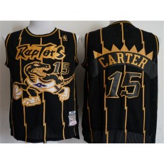 Toronto Raptors 15 Vince Carter Black 1998-99 Hardwood Classics Men Jersey
