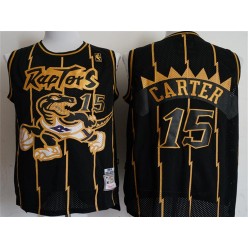 Toronto Raptors 15 Vince Carter Black 1998-99 Hardwood Classics Men Jersey