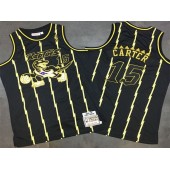 Toronto Raptors 15 Vince Carter Black Gold 1998-99 M&N Swingman Men Jersey