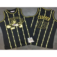 Toronto Raptors 15 Vince Carter Black Gold 1998-99 M&N Swingman Men Jersey
