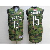 Toronto Raptors 15 Vince Carter Camo Canada Flag Swingman Men Jersey