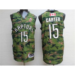 Toronto Raptors 15 Vince Carter Camo Canada Flag Swingman Men Jersey
