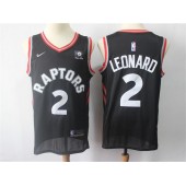 Toronto Raptors 2 Kawhi Leonard Black Nike Swingman Men Jersey