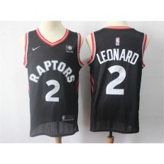 Toronto Raptors 2 Kawhi Leonard Black Nike Swingman Men Jersey