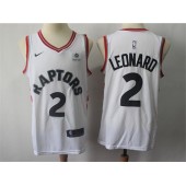 Toronto Raptors 2 Kawhi Leonard White Nike Swingman Men Jersey
