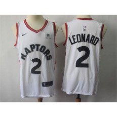 Toronto Raptors 2 Kawhi Leonard White Nike Swingman Men Jersey