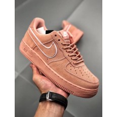 NIKE AIR FORCE 1 LOW SUEDE PACK RED STARDUST PINK AA1117-601