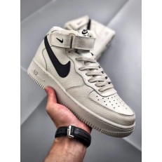 NIKE AIR FORCE 1 MID RICE WHITE BLACK 315123-047