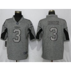 Arizona Cardinals 3 Josh Rosen Gray Gridiron Gray Vapor Untouchable Limited Nike NFL Men Jersey