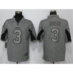 Arizona Cardinals 3 Josh Rosen Gray Gridiron Gray Vapor Untouchable Limited Nike NFL Men Jersey