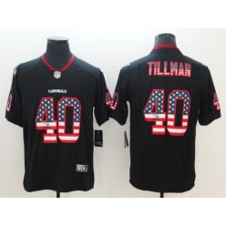 Arizona Cardinals 40 Pat Tillman Black USA Flag Fashion Color Rush Limited Nike NFL Men Jersey