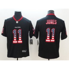 Atlanta Falcons 11 Julio Jones Black USA Flag Fashion Color Rush Limited Nike NFL Men Jersey