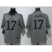 Buffalo Bills 17 Josh Allen Gray Gridiron Gray Vapor Untouchable Limited Nike NFL Men Jersey