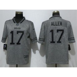 Buffalo Bills 17 Josh Allen Gray Gridiron Gray Vapor Untouchable Limited Nike NFL Men Jersey