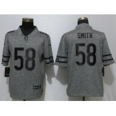 Chicago Bears 58 Roquan Smith Gray Gridiron Gray Vapor Untouchable Limited Nike NFL Men Jersey