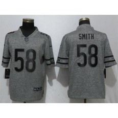 Chicago Bears 58 Roquan Smith Gray Gridiron Gray Vapor Untouchable Limited Nike NFL Men Jersey