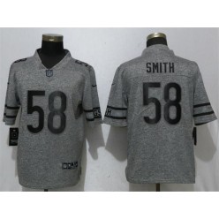 Chicago Bears 58 Roquan Smith Gray Gridiron Gray Vapor Untouchable Limited Nike NFL Men Jersey