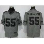 Dallas Cowboys 55 Leighton Vander Esch Gray Gridiron Gray Vapor Untouchable Limited Nike NFL Men Jersey
