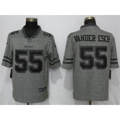 Dallas Cowboys 55 Leighton Vander Esch Gray Gridiron Gray Vapor Untouchable Limited Nike NFL Men Jersey