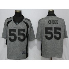 Denver Broncos 55 Bradley Chubb Gray Gridiron Gray Vapor Untouchable Limited Nike NFL Men Jersey