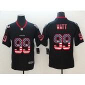 Houston Texans 99 Watt Black USA Flag Fashion Color Rush Limited Nike NFL Men Jersey