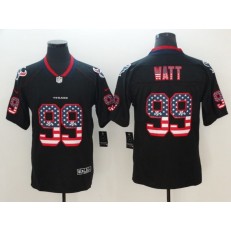 Houston Texans 99 Watt Black USA Flag Fashion Color Rush Limited Nike NFL Men Jersey