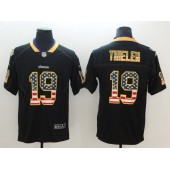 Minnesota Vikings 19 Adam Thielen Black USA Flag Fashion Color Rush Limited Nike NFL Men Jersey