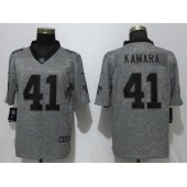 New Orleans Saints 41 Alvin Kamara Gray Gridiron Gray Vapor Untouchable Limited Nike NFL Men Jersey