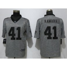 New Orleans Saints 41 Alvin Kamara Gray Gridiron Gray Vapor Untouchable Limited Nike NFL Men Jersey