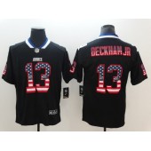 New York Giants 13 Odell Beckham Jr. Black USA Flag Fashion Color Rush Limited Nike NFL Men Jersey
