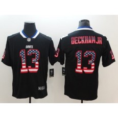 New York Giants 13 Odell Beckham Jr. Black USA Flag Fashion Color Rush Limited Nike NFL Men Jersey