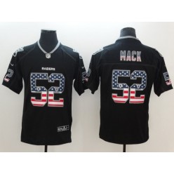 Oakland Raiders 52 Khalil Mack Black USA Flag Fashion Color Rush Limited Nike NFL Men Jersey