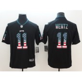 Philadelphia Eagles 11 Carson Wentz Black USA Flag Fashion Color Rush Limited Nike NFL Men Jersey