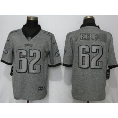 Philadelphia Eagles 62 Jason Kelce Gray Gridiron Gray Vapor Untouchable Limited Nike NFL Men Jersey