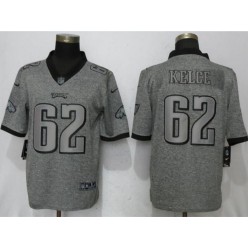 Philadelphia Eagles 62 Jason Kelce Gray Gridiron Gray Vapor Untouchable Limited Nike NFL Men Jersey