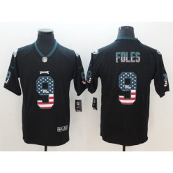 Philadelphia Eagles 9 Nick Foles Black USA Flag Fashion Color Rush Limited Nike NFL Men Jersey