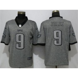 Philadelphia Eagles 9 Nick Foles Gray Gridiron Gray Vapor Untouchable Limited Nike NFL Men Jersey