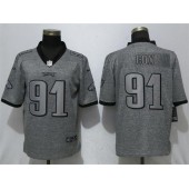 Philadelphia Eagles 91 Fletcher Cox Gray Gridiron Gray Vapor Untouchable Limited Nike NFL Men Jersey