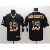 Pittsburgh Steelers 19 JuJu Smith-Schuster Black USA Flag Color Rush Limited Nike NFL Men Jersey