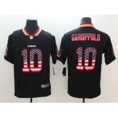 San Francisco 49ers 10 Jimmy Garoppolo Black USA Flag Fashion Color Rush Limited Nike NFL Men Jersey