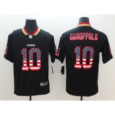 San Francisco 49ers 10 Jimmy Garoppolo Black USA Flag Fashion Color Rush Limited Nike NFL Men Jersey